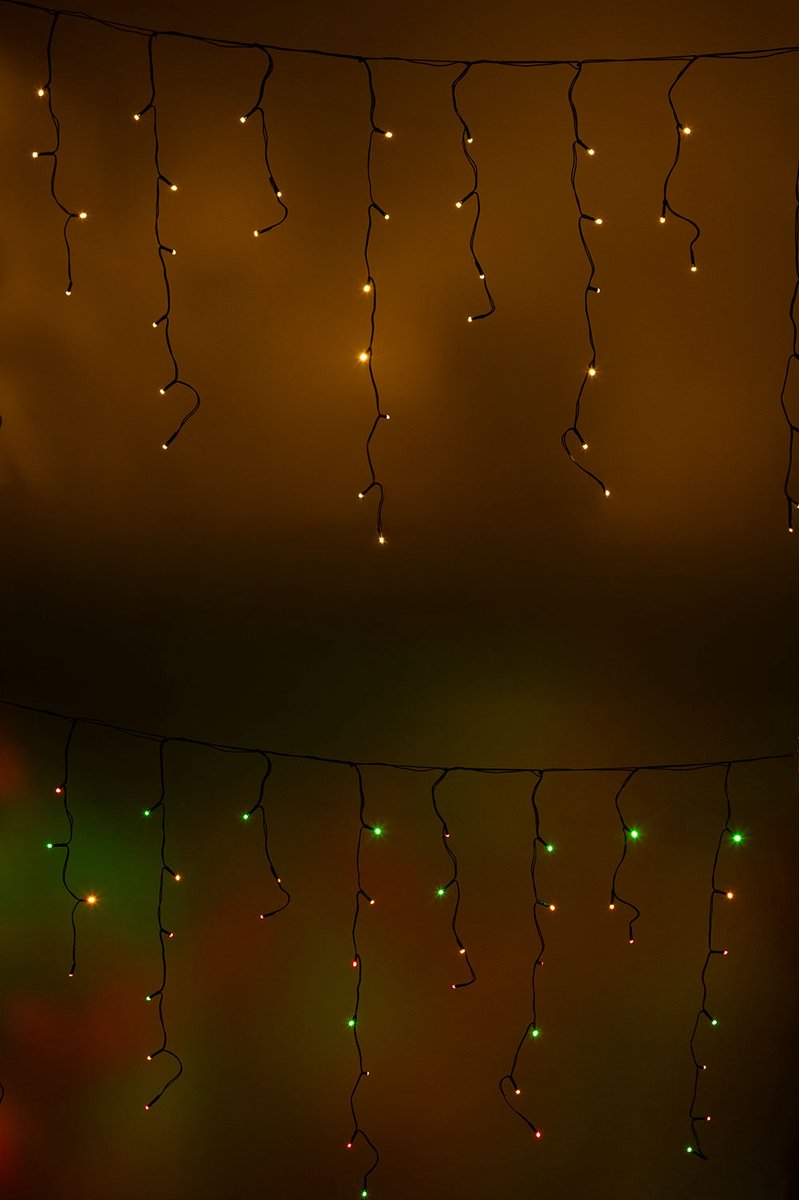 Carnaval Totaal | Carnaval ijspegel Verlichting | Wit en Rood-Geel-Groen | 3 meter | Voor binnen en buiten | IP44